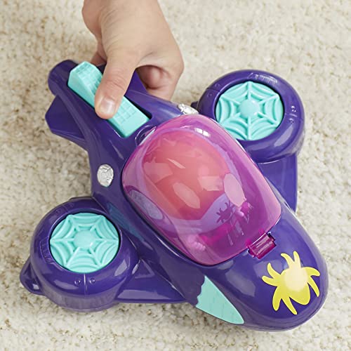 Spidey and His Amazing Friends Web-Spinners Ghost-Spider with Glide Spinner, Car Playset with Vehicle, 4-Inch Scale Marvel Action Figure and Accessory, Toy Cars for Kids 3 and Up - image 6