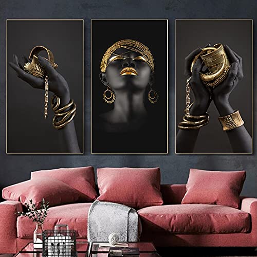 Peinture sur toile femme africaine impressions art mural jet d'encre 50x100