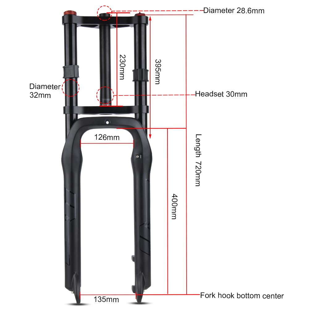 Amazon | BOLANY (ボラニー) 自転車用サスペンションフォーク 26