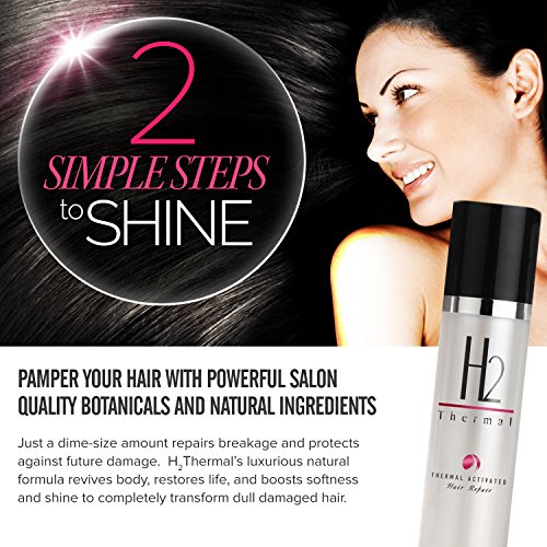 H2 Thermal Heat Activated Hair Repair Treatment -- Leave In Moisturizing Cream With Thermal Protection -- Conditioning Hair Mask To Heal Damage & Split Ends -- Safe For Color Treated Hair (50 Ml) #TOP5