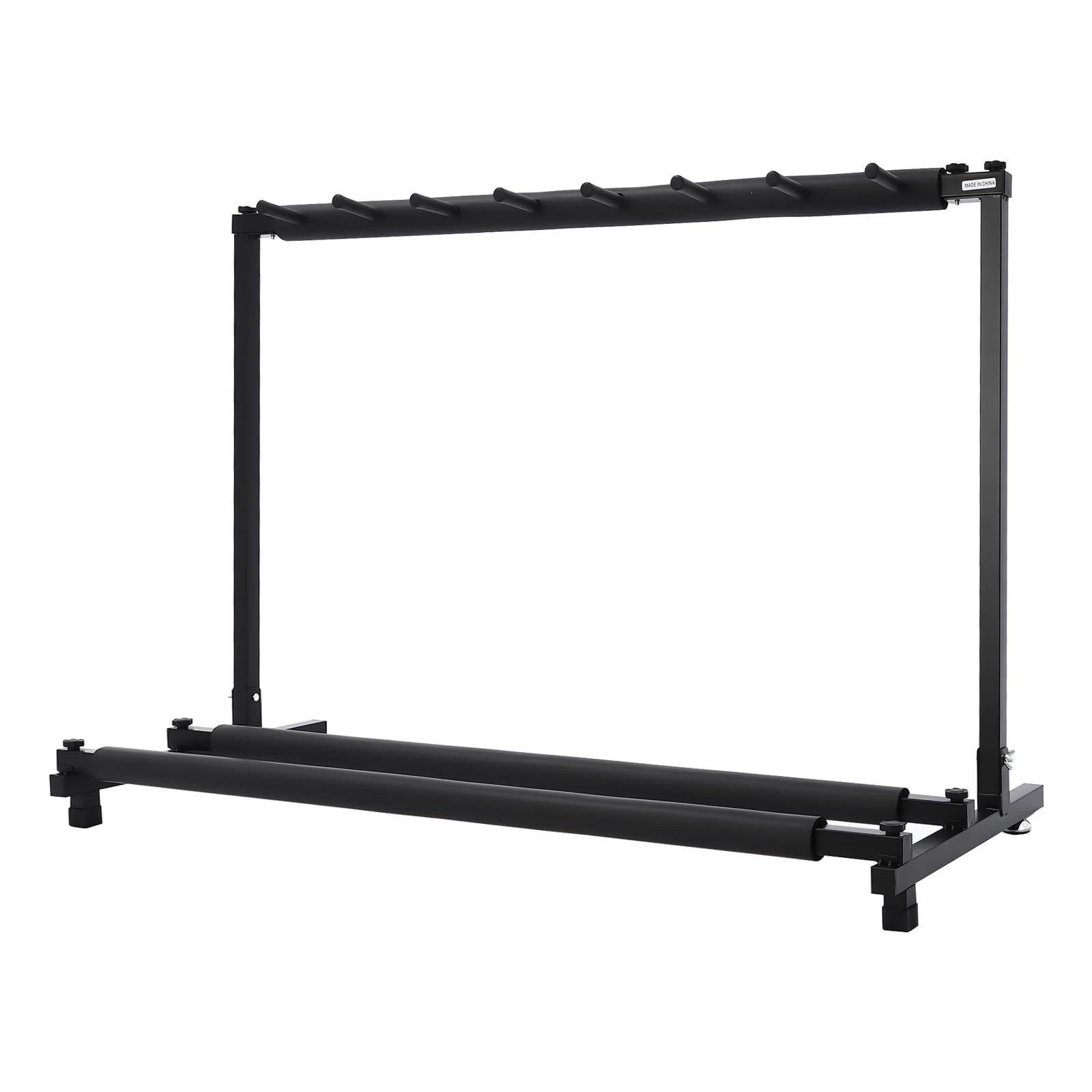 Supporto per chitarra multiuso, 7 scomparti, pieghevole, supporto per chitarra acustica, chitarra elettrica, basso con imbottitura in spugna morbida, facile accesso