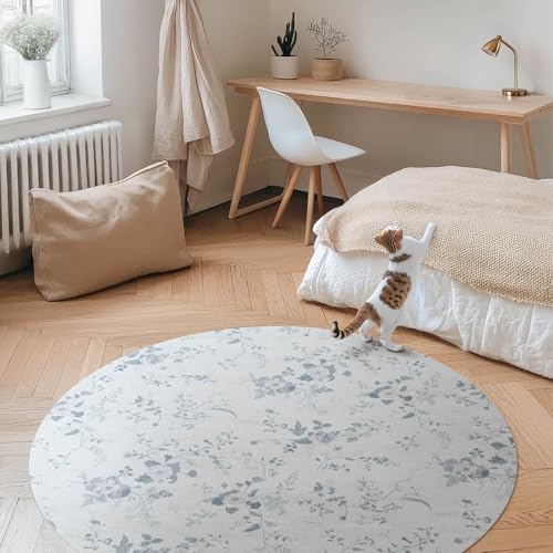 Tapis vinyle rond protège sol contre rayures entretien facile