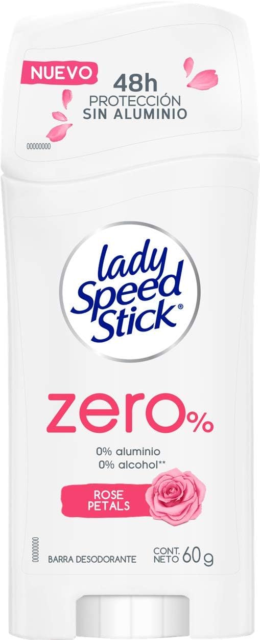 Lady Speed Stick Zero Desodorante en Barra para mujer Rose Petals, 48