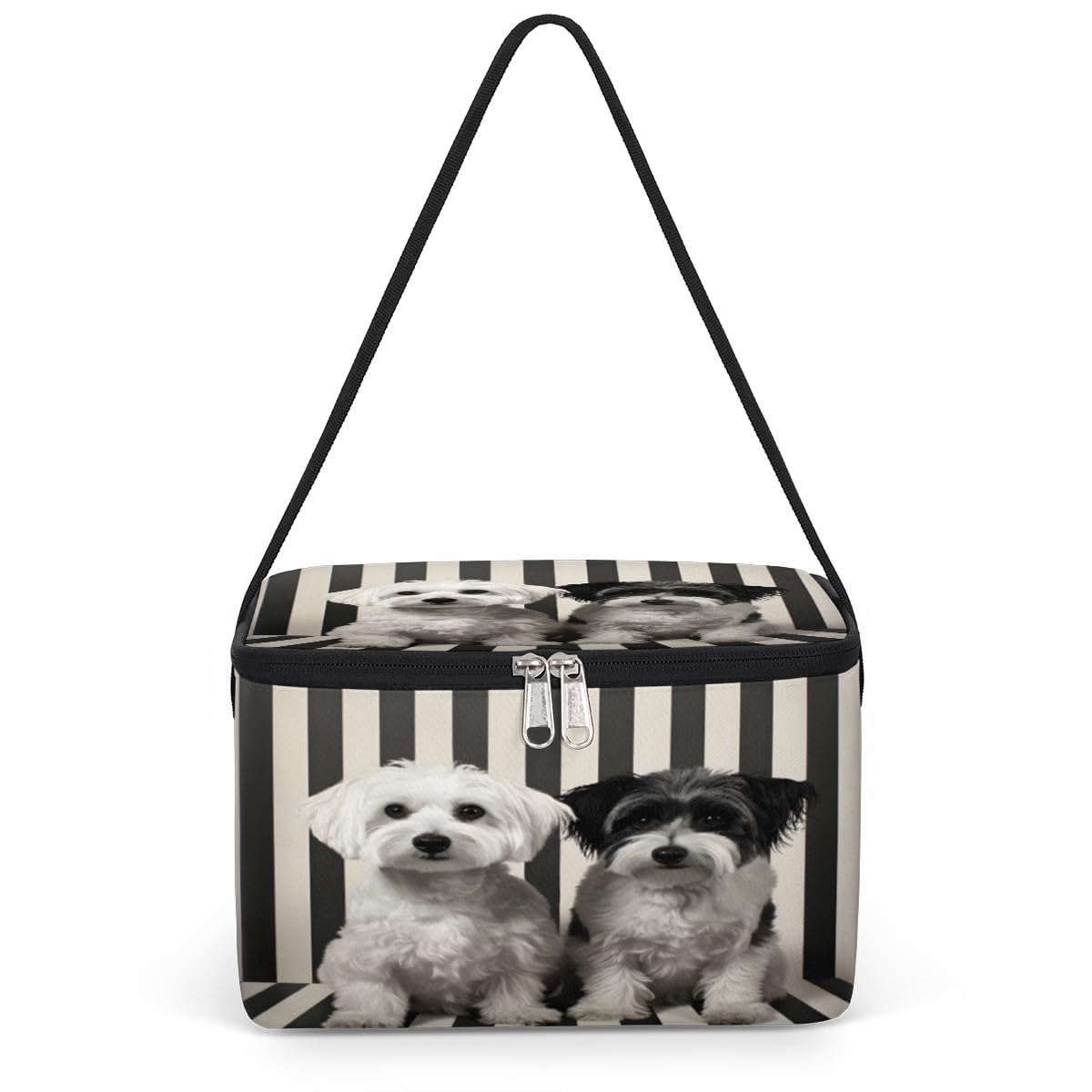 GzLeyigou Animal Dogs Lunch Bags for Women Men 9 Cans, Hot & Cold Food Delivery Bag Insulated Grocery Bag Insulated Lunch Box Puppy Cooler Bag for Office Work Picnic Beach