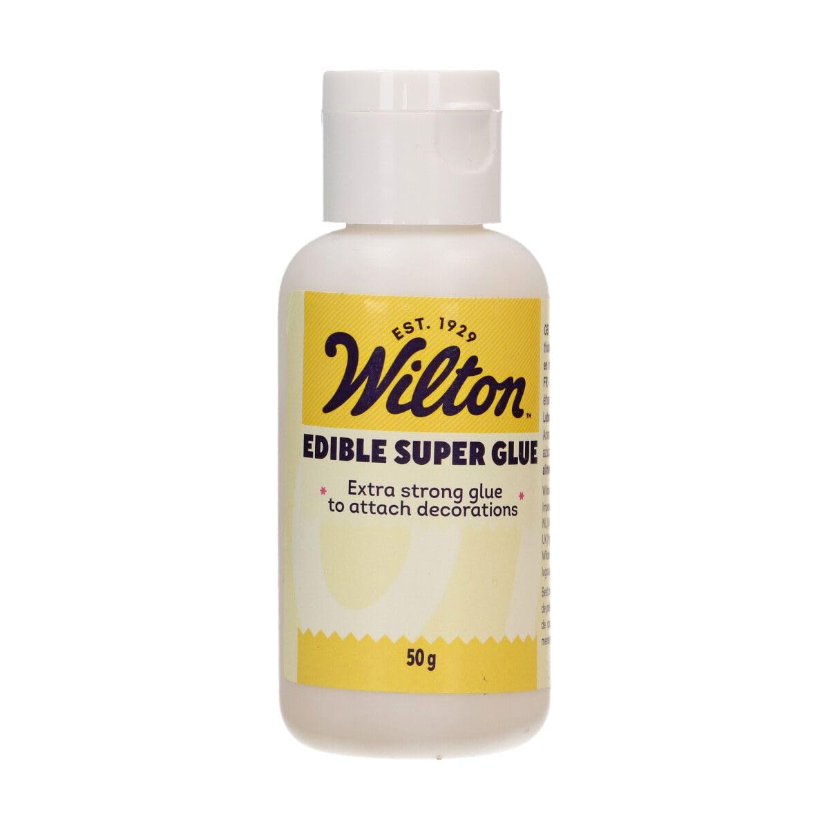 Wilton Edible Superglue 50g: Food Grade Glue for Fondant and Cake Decorating, Sugarcraft - Vegan & Halal - 50 Grams