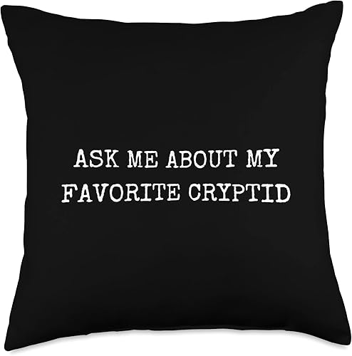 Vista 5 de Cryptozoology Fan - Cryptids Exist Bigfoot Yeti Pregúntame sobre mi almohada favorita Cryptid-Funny Cool Creature Humor, 16 x 16 pulgadas, multicolor