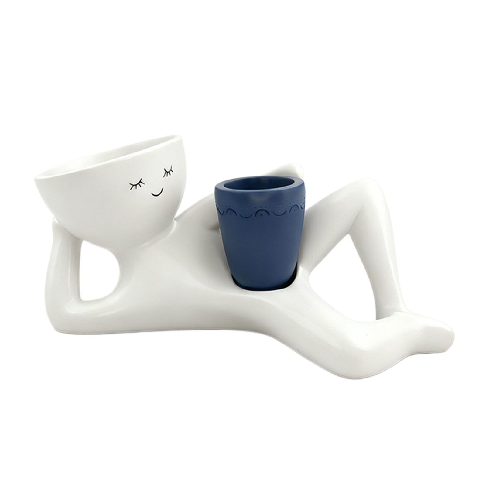 zoocco Goofy Garden Planter with Drainage (Blue)