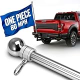 Sinyoeer One Piece Stainless Steel Flag Pole for Outside House, 80 MPH Heavy...