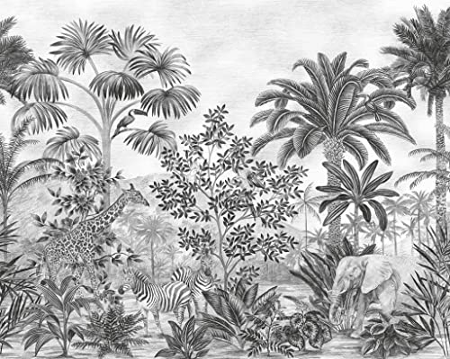Komar Jungle Evolution IAX7-0035 Non-Woven Photo Wallpaper Size: 350 x 280 cm (Width x Height) Palm Trees Jungle Rainforest Children's Room Wallpaper - Image 3