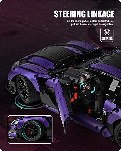Nifeliz GT4 Super Sports Car MOC Building Blocks Set - 1:8 Scale Model for Adult Collectors (3850 Pieces)
