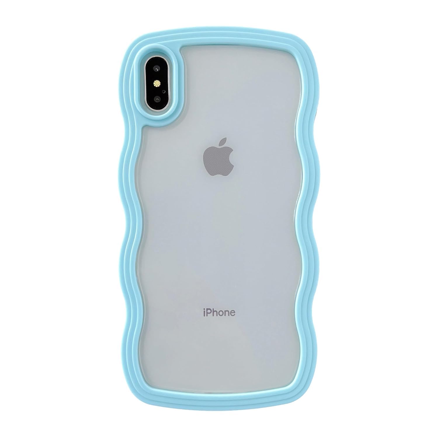 Cat Care Back Cover Compatible with iPhone Xs Max, Adorable Curly Wave Frame Clear Case for Girls and Women, Transparent Soft Silicone TPU Bumper Shockproof Protective Cover (Blue) (B0DBX4F2WP) Amazon Price History, Amazon Price Tracker