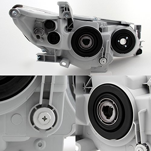 AKKON - For Toyota Camry SE Version Black Projector Headlights Lamp Driver Left + Passenger Right Replacement