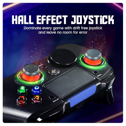 Image of Cosmic Byte Stratos Xenon All in One PS4 /iOS /Android /PC Wireless Programmable Gamepad, Magnetic Accurate Triggers, Upgraded Hall Effect Joysticks (Black)