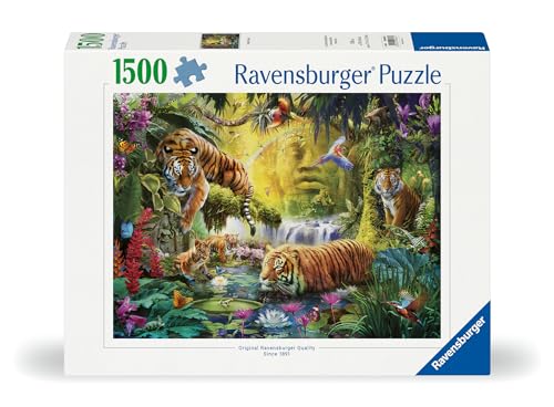 Ravensburger Puzzle Adulte Puzzle 1500 pièces Tigres au Plan d'eau Adultes et Enfants à partir de Puzzle de qualité supérieure 80x60cm Animaux Sauvages 12000696 - vue 3