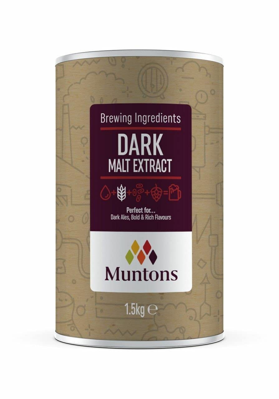 Muntons Malt Extract (Dark) 1.5Kg for Brewing Beer and Baking Maltloaf Homebrew Home Brew