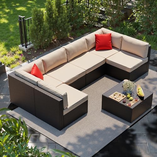 Shintenchi 7 Pieces Patio Furniture Sets Outdoor...