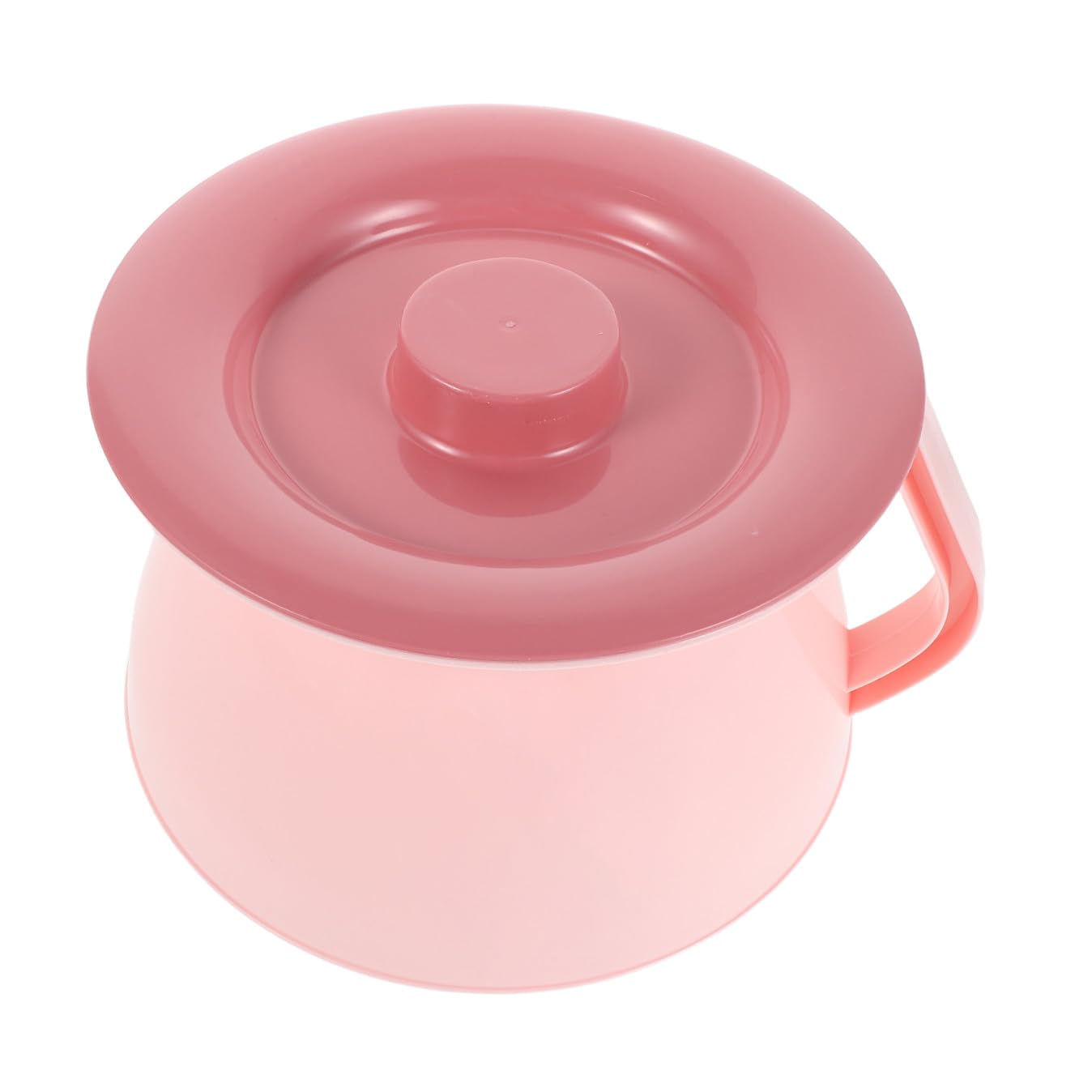Kisangel Potty Training Urinal with Lid, Portable Pink Plastic Bedpan for Babies, Travel Emergency Toilet for Indoor Outdoor Use