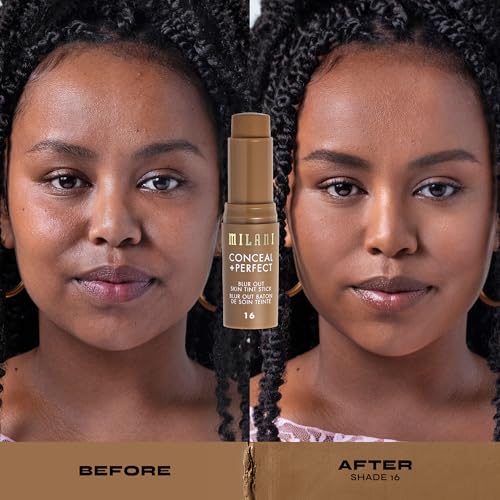 Image of Milani Conceal + Perfect Blur Out Skin Tint Foundation 16-Deep Tan Golden | Nourishing Light To Medium Coverage Tinted Moisturizer. Creamy, Buildable Coverage. Up To 12Hr Wear. Pore Blurring Soft Matte