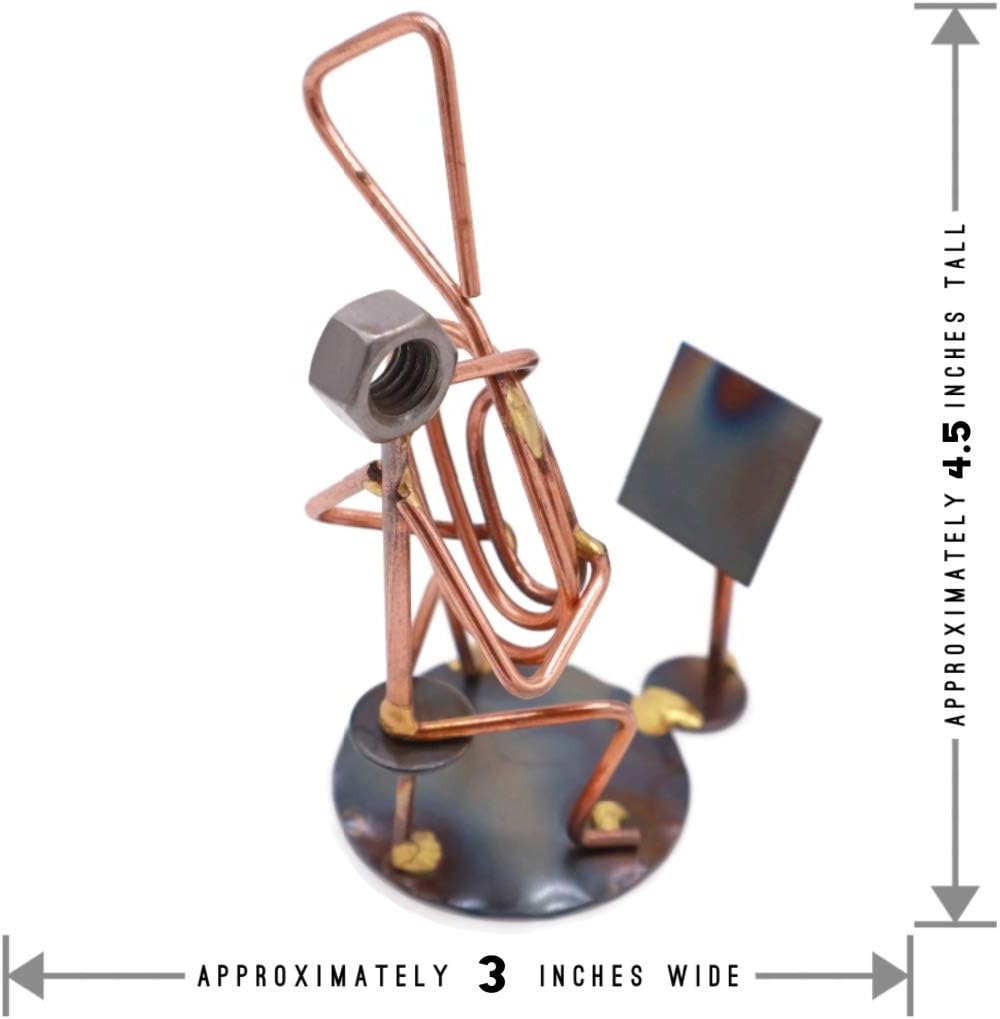 Baritone with Music Stand Collectible Handmade Metal Art Figurine, Desk Accessories, Trophy, Band, Office Décor, Musical Instrument