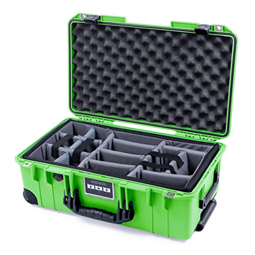Pelican Lime Green & Black 1535 air case with Grey CVPKG dividers.