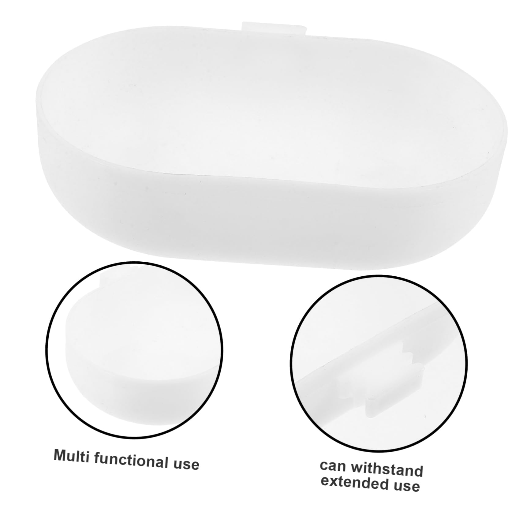 POPETPOP 5 Set Bagno per Uccelli Accessori Pappagalli Accessori per Pappagalli Pratica Vasca da Bagno A Pappagallo Vasca da Bagno A Gabbia per Pappagalli Plastica Bianca 5 Pezzi * 5