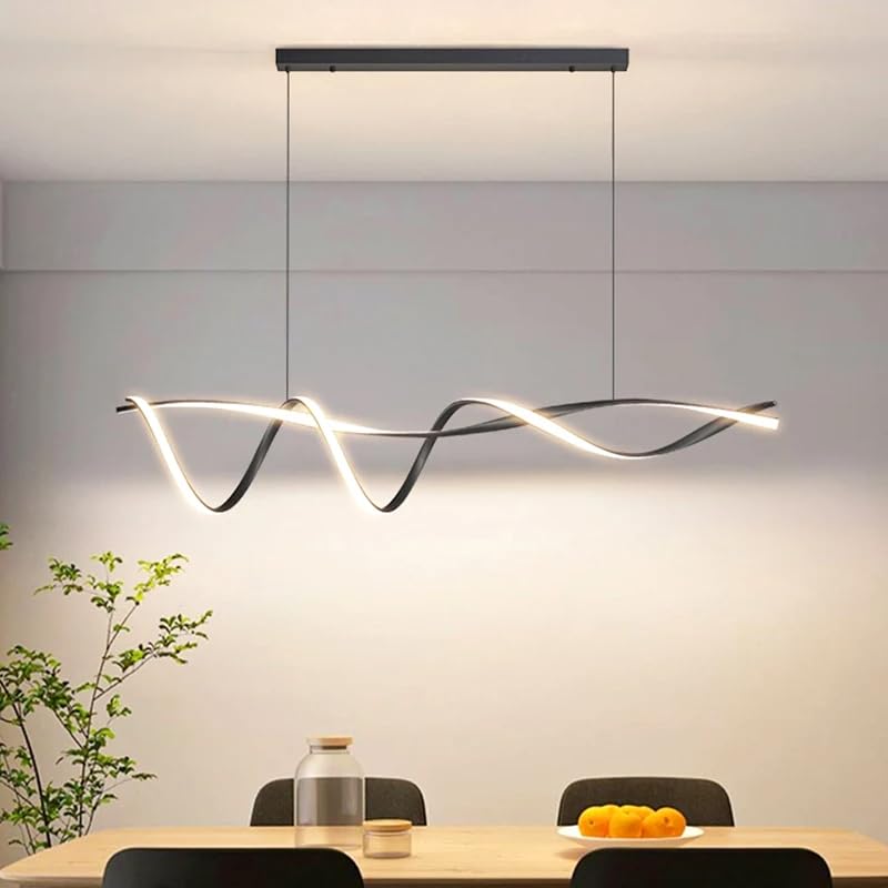 Luminaires suspendus LED salon et salle à manger avec verre tricolore