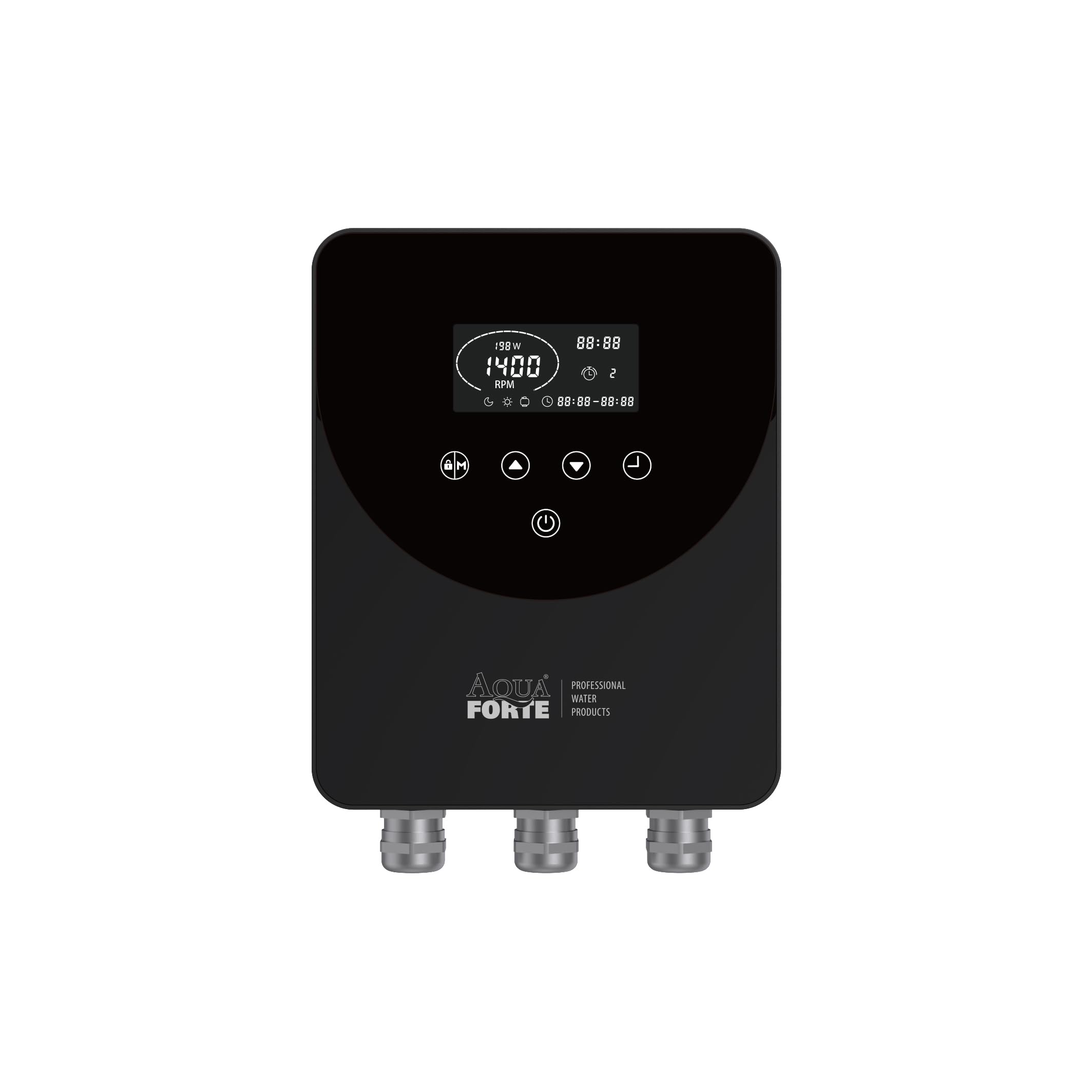 AquaForte Vario+ Inverter II con Touchscreen, 1 Fase AC, Tensione d'Ingresso 220-240V, Regolazione della velocità delle Pompe della Piscina, 4 DiverseFasce Orarie al Giorno, Rispettoso dell'Ambiente