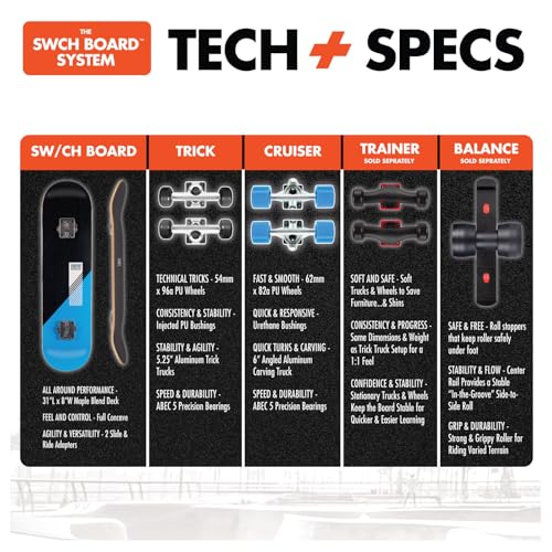 SWCH Board 2-in-1 Complete Skateboard