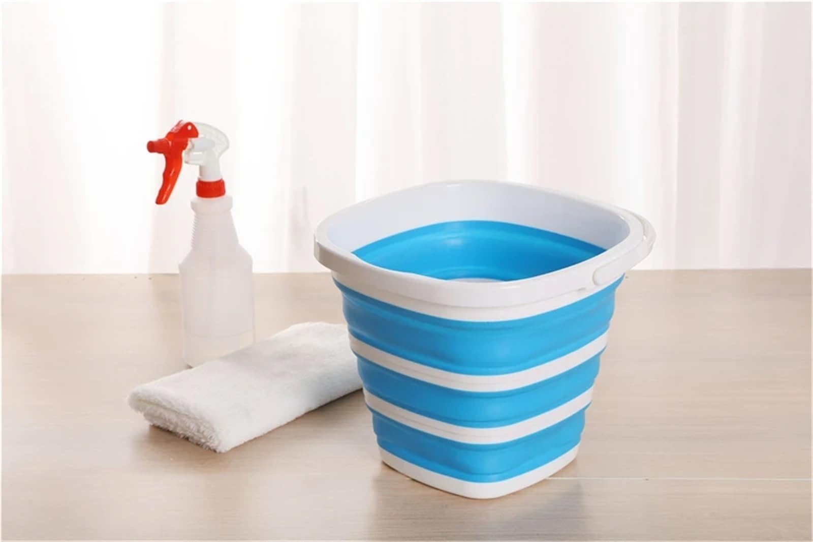 Cubo Plegable de Silicona for baño, cubeta for Lavar Autos al Aire Libre, Suministros Pesca Cuadrados, Cubo Campamento Cocina 10L, 2 uds para Lavado Camping(Grey)