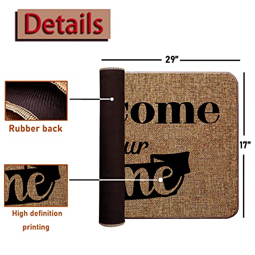 Novmay Welcome Mats Large Front Door Mat Indoor Entrance Mats Rubber Non Slip Entrance Rugs 29 X 17 Inch (Grain Of Wood) #TOP2