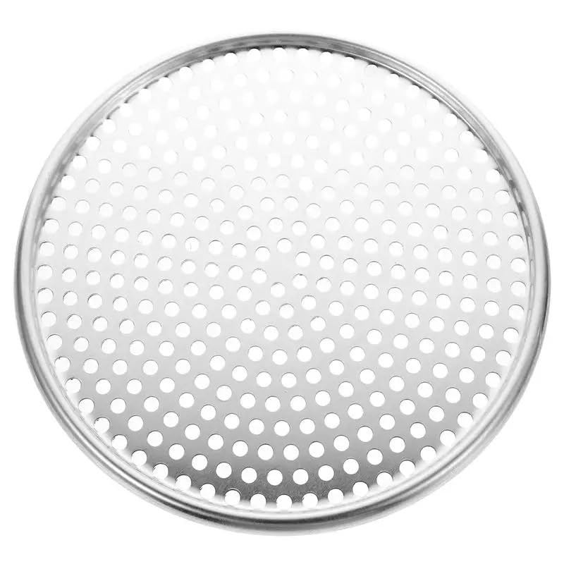 Piatto per Pizza, teglia per Pizza, teglia da Forno, Piatto Rotondo in Lega di Alluminio, Gadget da Cucina, Acciaio per Pizza (24,5 x 24,5 x 0,5 cm) (22 x 22 x 0,5 cm)