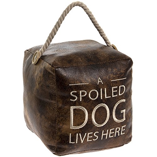 Lesser & Pavey Door Stops Faux Leather Dog Doorstop Home & Office | Stylish Door Wedges & Door Stoppers for Floor | Door Stops for Indoors & Outdoors | Decorative Wedges for Bedroom & Living Room