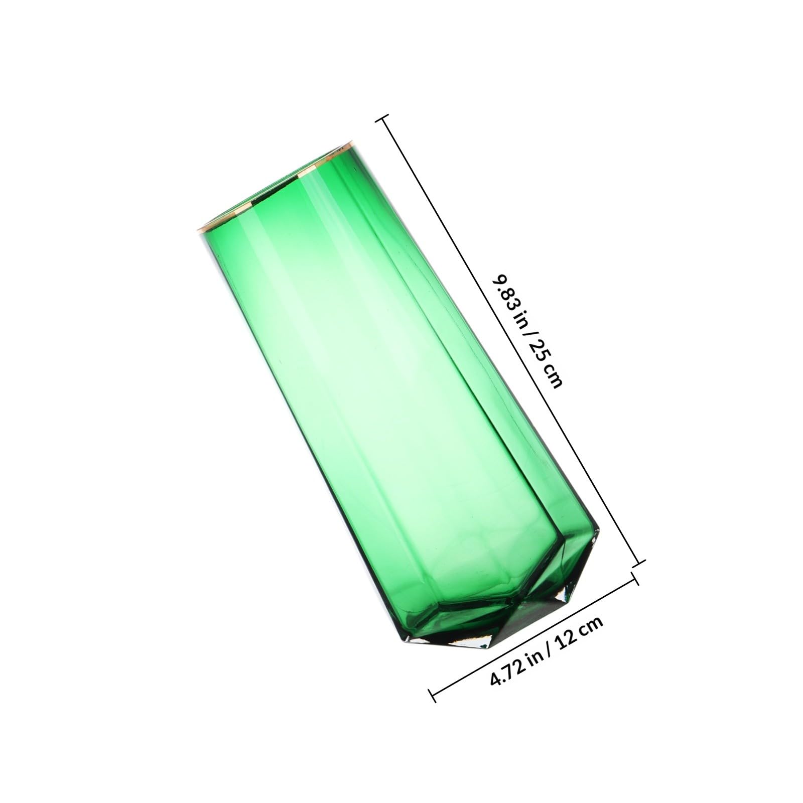 Alasum Kreative Grüne Glasvase als Pflanzgefäß und Tischdeko Blumenvase aus Glas für Hochzeitsfeier und Wohnraumgestaltung
