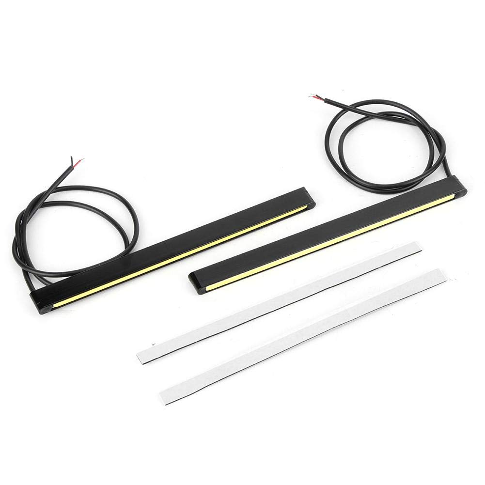 KIMISS Luz diurna COB para coche, alta luminosidad LED DRL, impermeable, modificación automotriz, faro diurno resistente