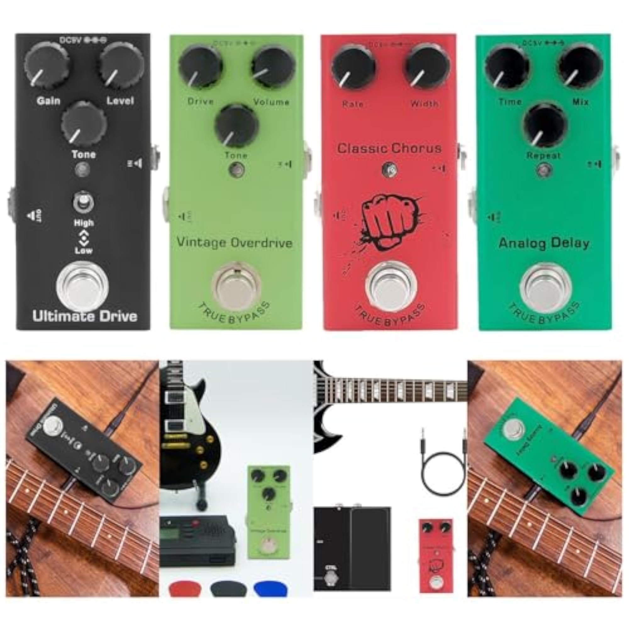 Electric Guitar Effects Pedal Professional Bypass for Stage Live Studio