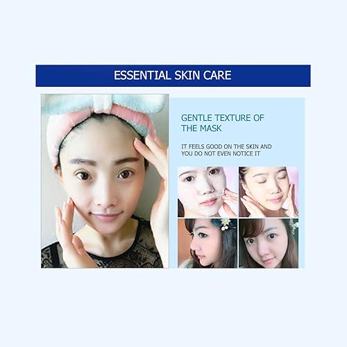 Miniatura 8 de BIOAQUA Mascarilla facial de reposición hidratante de ácido hialurónico HA reduce la limpieza profunda del acné, 1.06oz (paquete de 5)