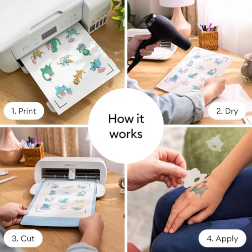 Image of Cricut Printable Temporary Tattoo Sheets ​(3 pack) A4