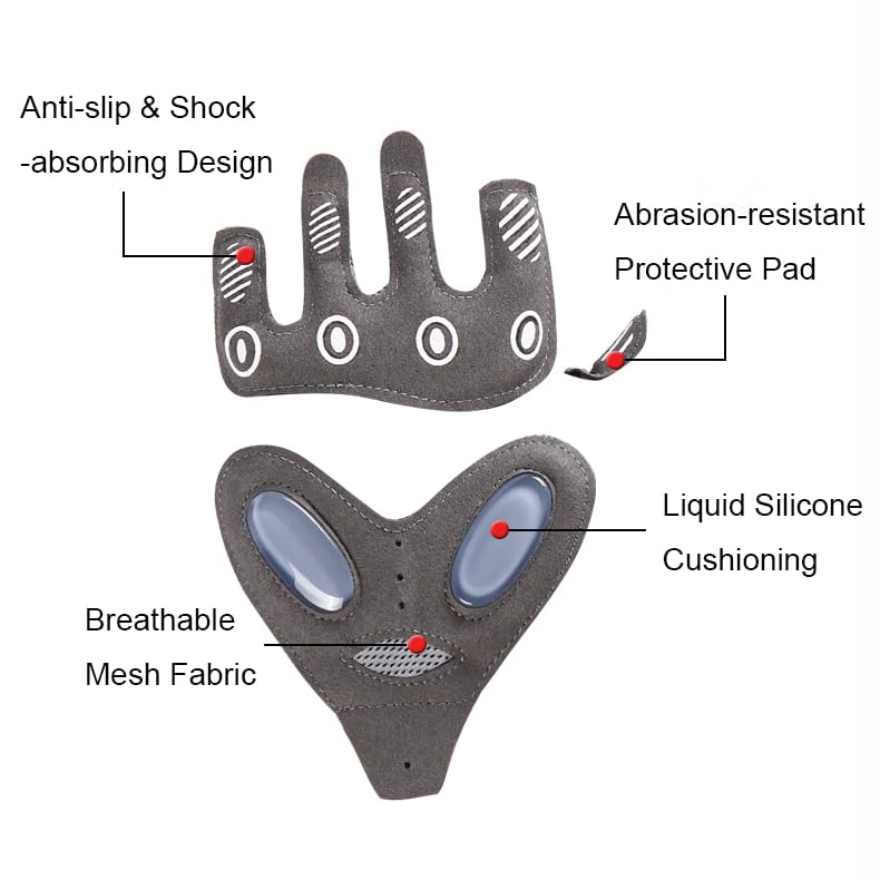 FGSS Workout Gloves for Men Women Exercise Gloves for Weight Lifting Fitness Cycling Gym Training with Grip Cushion Pads - Image 4