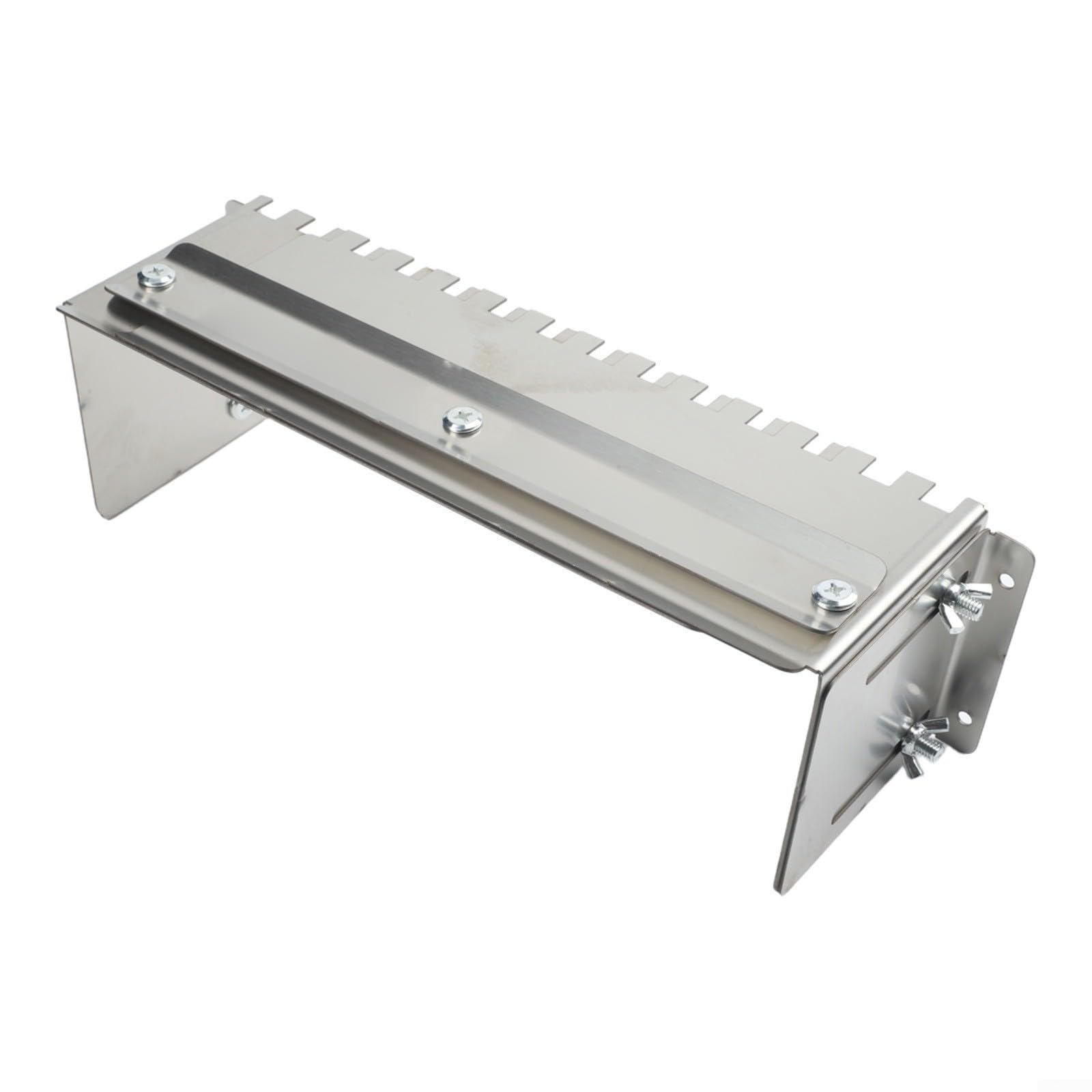 Truelle crantée réglable en acier inoxydable robuste pour l'application de joint, outil pour carrelage, pose murale et au sol, construction professionnelle 30 cm (A)
