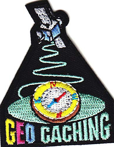 GEO CACHING Iron On Patch Compass Hobby