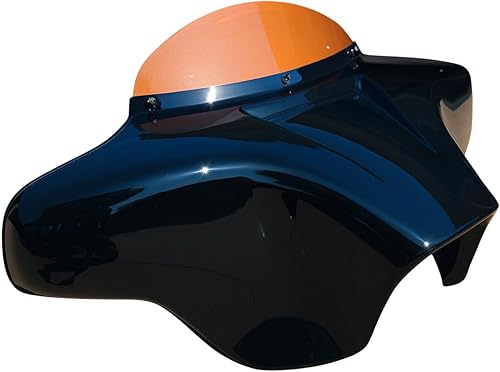 Miniatura 5 de Para Harley Davidson Softail Brillante Batwing Carenado FLSTN Heritage Softail Classic Deluxe Fat Boy Batwing Carenado con Parabrisas 6x9 Altavoz