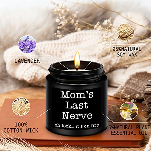 Homsolver Gifts For Mom,Unique Mom Gifts,Mothers Day,Valentines,Birthday Gifts For Mom From Daughters,Son,Lavender Scented Moms Last Nerve Candles Gifts For Mom #TOP2