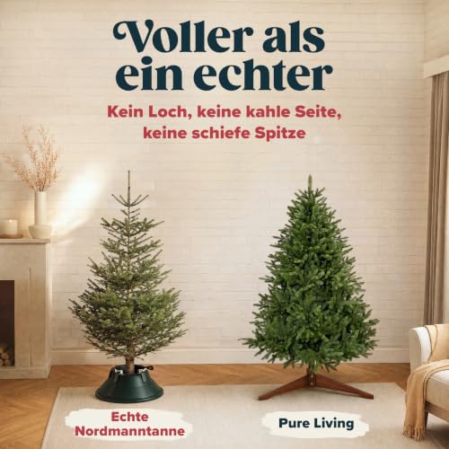 Weihnachtsbaum künstlich 120cm 100% PE Spitzen – TESTSIEGER – Naturgetreu, dichte Zweige… – Ansicht 2