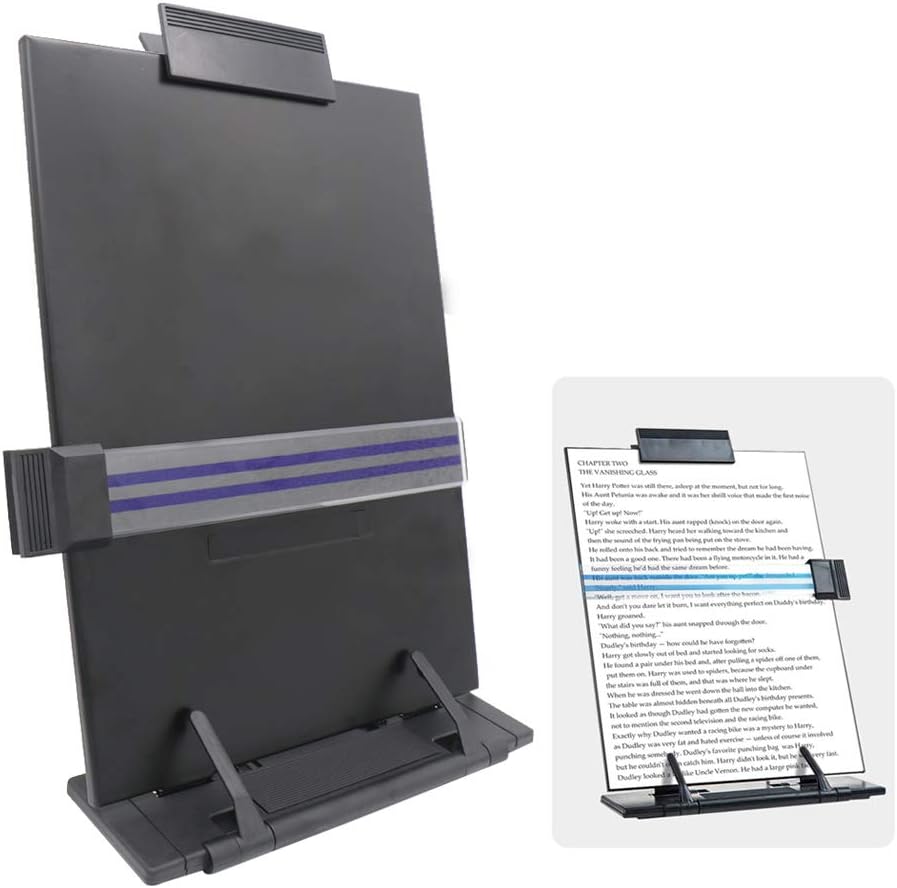 Desktop Document Holder with Adjustable Clip 7 Adjustable