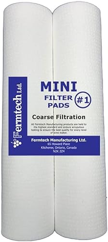 Miniatura 4 de Fermtech Mini 2 almohadillas de filtración de vino pack de 10 (carbono)