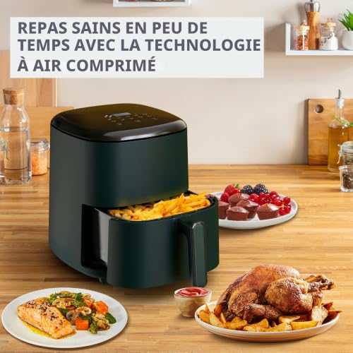 Moulinex Easy Fry Max Friteuse À Air, Capacité De 5 L, Jusqu'à Six Personnes, Gain De Temps et D'énergie, Panneau De Commande Numérique, 10 Programmes De Cuisson Automatiques, EZ2453