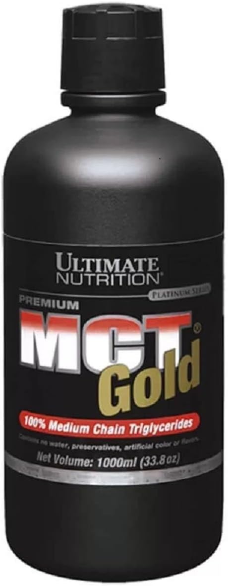 Ultimate Nutrition MCT Gold, Medium Chain Triglycerides, Helps to Provide Energy, No Water, Artificial Color or Flavors, 33.8 fl. oz./1000 mL