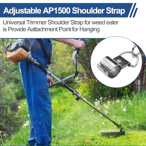Image of Universal Shoulder Strap for EGO String Trimmer Adjustable Nylon Trimmer Shoulder Harness Upgraded Metal-Clip for Greenworks and DEWALT Leaf Blower, Shrub Trimmer