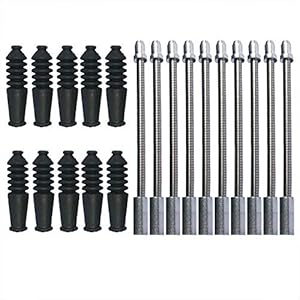 Lotatheta Lot de 10 pâtes de frein flexibles V-Brake + 10 câbles de frein V-Brake en caoutchouc noir