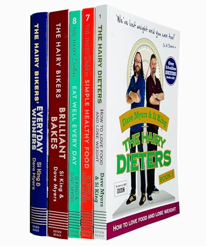Hairy Bikers Collection 5 Books Set (The Hairy Dieters How To Love Food And Lose Weight, Simple Healthy Food, Eat Well Every Day, Brilliant Bakes & Ev